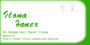 ilona haner business card